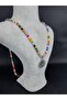 Colorful Beaded Long Necklace – Handmade Jewelry with Flower Figure - 3