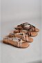 Seç 16213 Genuine Leather Women Sandals Copper Snake - 6