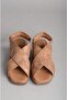 Seç 706 Genuine Leather Women Sandals Taba Snake - 3