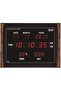 Digital LED Wall Clock – Brown Body – 117W cm – Stylish Design for Office or Home