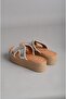 Seç 8100 Genuine Leather Women's Slippers with Wicked Soles (Heel Height: 5 cm) Silver - 6