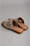 Seç 16230 Genuine Leather Women's Slippers Beige Suede - 5