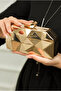 Women's Gold Metal Evening Dress Bag - 3