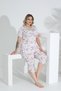 Angelique Bamboo Fabric Short Sleeve Lace Detail Women's Capri Suit 22264 - 3