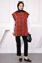 Red Ethnic Patterned Vest