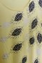 Women's Plus Size Lycra Leaf Glitter Printed Short Sleeve Mother T-Shirt - Yellow - 4