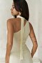 Budah Asymmetric Knitwear Yellow Mini Dress - 8