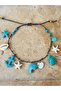 Charm Anklet with Turquoise Natural Stone - 4