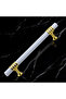 Furniture Kitchen Cabinet Drawer Cabinet Handles Cover Handle Handle White Gold 128 mm Metal Handle12.8 Cm. - 2