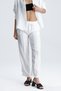 Women's Flam Linen Trousers – Elastic High Waist Relaxed Cut Summer Oversize