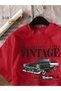 Attitoon Casual Minimalist Vintage Car Printed Round Neck Short Sleeve T-Shirt Women - 3