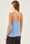 Women's Blue String Strap Lace Blouse - 3