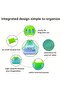 Blue Handle Green Mesh Large Size Lightweight Folding Beach Bag Toy Bag, Holiday Sea Beach - 4