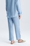 Women's Flam Linen Trousers – Elastic High Waist Relaxed Cut Summer Oversize - 4