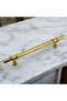 Spade Furniture Drawer Kitchen Cabinet Cupboard Handles Handle Handle Gold Gold Metal Handle 96 Mm-9.6 Cm. - 2