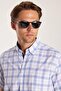 Men's Regular Fit Classic Cut Cotton Single Pocket Plaid Button Lapel Shirt - 2