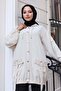 Buttoned Short Cap with Stone Detail in Pockets Stone Color 3241
