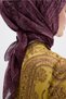 Vela Pattern Soft Scarf - Plum - 4
