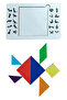 Wooden Tangram Brain Teaser – Educational Puzzle with Wooden Mdf Cut, Colorful Geometric Pieces
