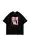 Agora Hills Printed Oversize Unisex Black Tshirt