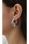 Curved Basket Design Hoop Earrings