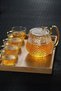 Modern Glass Teapot 550 ml - Heat Resistant, Tea Enjoyment with Glass Strainer and Gold Handle - 2