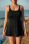 Women's Double Strap Inner Leggings with Breast Pad Sea/Pool Swimsuit Dress - 4