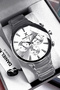 Exclusive Men's Wristwatch 3 Atm Water Resistant Silver Color Steel Band Dke2115C5 - 4