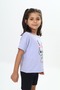 Girl's Rabbit Printed T-Shirt - 4