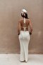 Pangestu Triangle Beige Crop Skirt Knitwear Set - 5