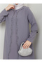 Mother's Plus Size Stylish Evening Dress with Stones on the Front and Sleeves 1734 - 6