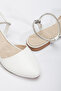 Women's White Stone Rope Detailed Ballerinas - 3