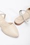 Women's Beige Stone Rope Detailed Ballerinas - 4