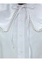 Sanonia Short Poplin Shirt with Pearl Collar-Na792 White - 2