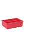 6-Ice Cube Tray Red Large