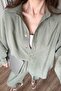 Women's Green Oversize Shirt Shalwar Pants Pants Set 50957 - 6