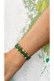 Bensei̇ Miyuki Beaded, Green Loom Woven Bracelet