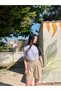 Pleated Waist Elastic Waist City Size Linen Shorts - 4