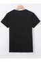 Women's Black Orange Printed Oversize T-Shirt - 2