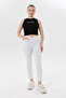 Women's Printed Crew Neck Knitted Crop - 3
