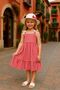 Girl's Dress Summer Zero Sleeve with Hat Tricotone Dress