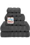 6-Piece Cotton Towels Premium Quality 600 GSM Super Soft Bath Towels - Grey - 2