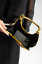 Sunshine Design Model Metal Shoulder Gold Evening Dress Bag - 5