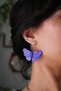 Polymer Clay Blue Butterfly Earrings, Summer Accessory Lucky Butterfly - 3