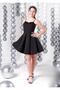 Meneviş Sequined Black Girl's Short Evening Dress_Mnvs880