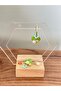 Green Enamel Heart Detail Multiple Charm Earrings Summer Earrings - 4
