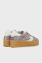 Leather Logo Glitter Detailed Thick Sole Sneaker Shoes Shoes Cd015 - 3