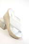 White Women's Wedge Heeled Shoes 20670 - 4