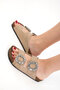 Beige Women's Slippers 20679 - 3
