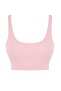 Pembe Fırçalı Soft Kumaş Destekli/Şekillendirici Kalın Askılı Örme Spor Sütyeni THMSS24SS00008 - 5